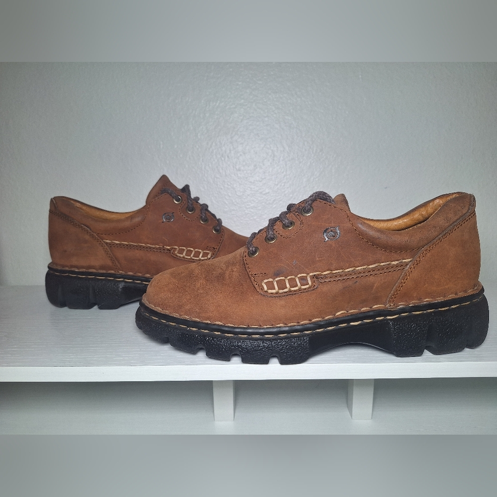 Vintage Born Men's Tan Leather Oxfords